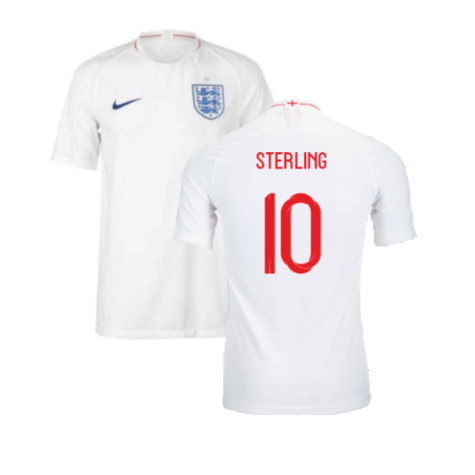 2018-2019 England Authentic Home Shirt (Sterling 10)