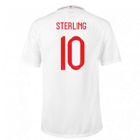 2018-2019 England Home Nike Football Shirt (Sterling 10)