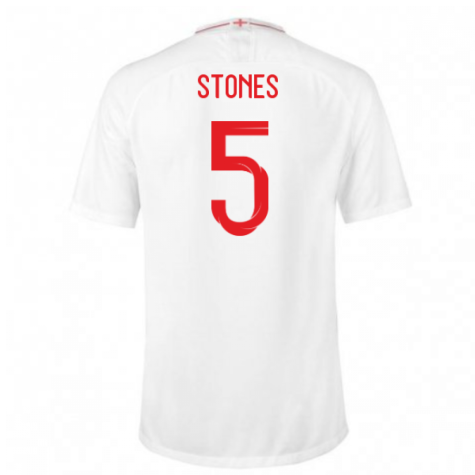 2018-2019 England Home Nike Football Shirt (Stones 5)