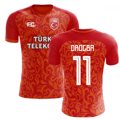 2018-2019 Galatasaray Fans Culture Home Concept Shirt (Drogba 11) - Adult Long Sleeve