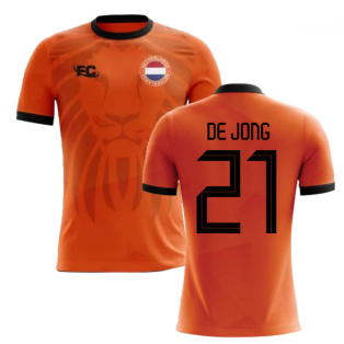 2018-2019 Holland Fans Culture Home Concept Shirt (DE JONG 21)