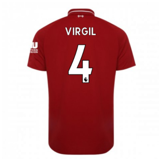 2018-2019 Liverpool Home Football Shirt (Virgil 4)