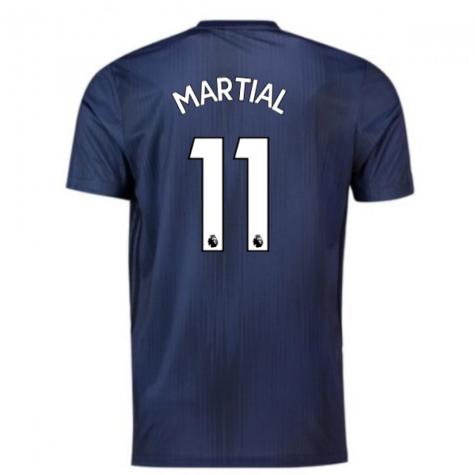 2018-2019 Man Utd Adidas Third Football Shirt (Martial 11)