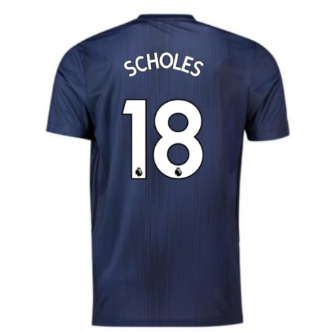 2018-2019 Man Utd Adidas Third Football Shirt (Scholes 18)