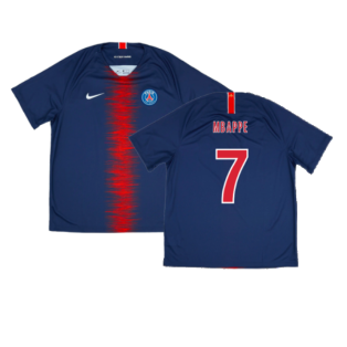 2018-2019 PSG Home Shirt (no sponsor) (Mbappe 7)