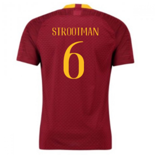 2018-2019 Roma Authentic Vapor Match Home Nike Shirt (Strootman 6)