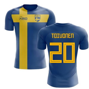 2025-2026 Sweden Flag Concept Football Shirt (Toivonen 20)