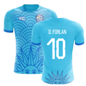 2018-2019 Uruguay Fans Culture Concept Home Shirt (D. Forlan 10) - Kids