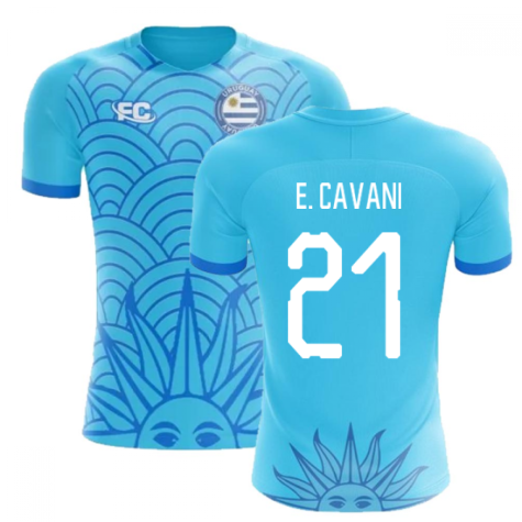 2018-2019 Uruguay Fans Culture Concept Home Shirt (E. Cavani 21) - Little Boys