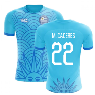 2018-2019 Uruguay Fans Culture Concept Home Shirt (M. Caceres 22) - Womens