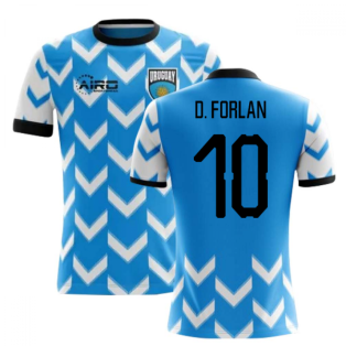 2023-2024 Uruguay Home Concept Football Shirt (D. Forlan 10)