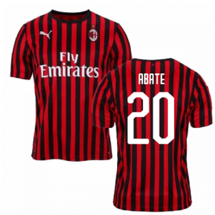 2019-2020 AC Milan Puma Authentic Home Football Shirt (ABATE 20)