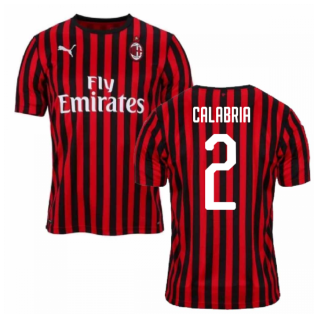 2019-2020 AC Milan Puma Authentic Home Football Shirt (CALABRIA 2)