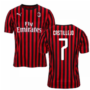2019-2020 AC Milan Puma Authentic Home Football Shirt (CASTILLEJO 7)