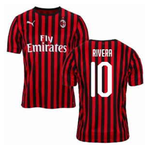 2019-2020 AC Milan Puma Authentic Home Football Shirt (RIVERA 10)