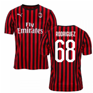 2019-2020 AC Milan Puma Authentic Home Football Shirt (RODRIGUEZ 68)