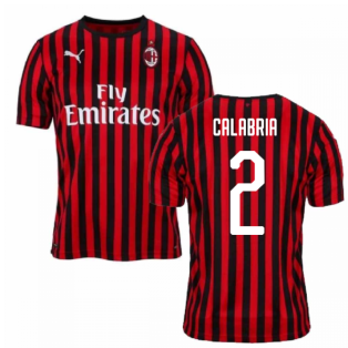 2019-2020 AC Milan Puma Home Football Shirt (CALABRIA 2)
