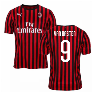 2019-2020 AC Milan Puma Home Football Shirt (VAN BASTEN 9)