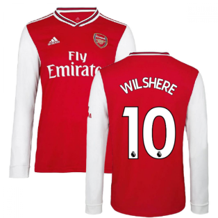 2019-2020 Arsenal Adidas Home Long Sleeve Shirt (Kids) (WILSHERE 10)
