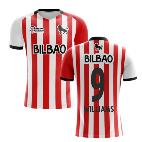 2023-2024 Athletic Bilbao Home Concept Football Shirt - Kids (WILLIAMS 9)