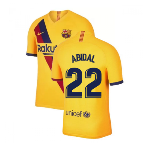 2019-2020 Barcelona Away Nike Football Shirt (ABIDAL 22)