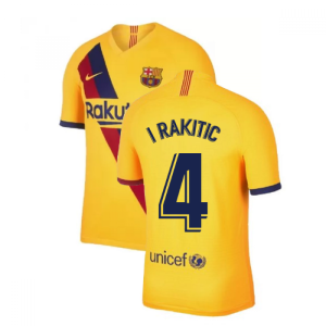2019-2020 Barcelona Away Nike Football Shirt (I RAKITIC 4)