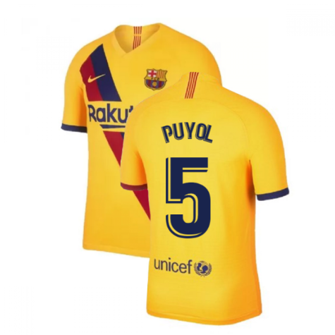 2019-2020 Barcelona Away Nike Football Shirt (PUYOL 5)