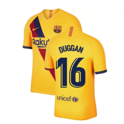 2019-2020 Barcelona Away Nike Shirt (Kids) (Duggan 16)