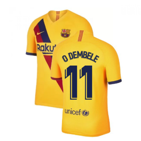2019-2020 Barcelona Away Nike Shirt (Kids) (O DEMBELE 11)