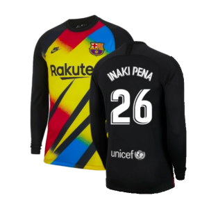 2019-2020 Barcelona Goalkeeper Shirt (Yellow) (Inaki Pena 26)