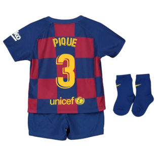 2019-2020 Barcelona Home Nike Baby Kit (PIQUE 3)