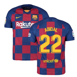 2019-2020 Barcelona Home Nike Football Shirt (ABIDAL 22)