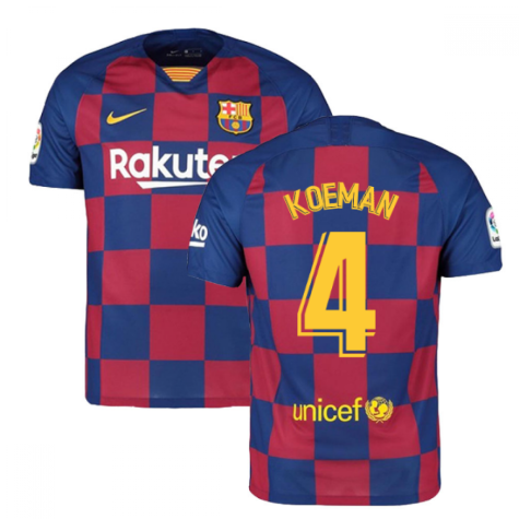 2019-2020 Barcelona Home Nike Football Shirt (KOEMAN 4)
