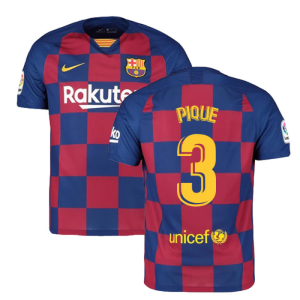 2019-2020 Barcelona Home Nike Football Shirt (PIQUE 3)