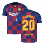 2019-2020 Barcelona Home Nike Football Shirt (S ROBERTO 20)