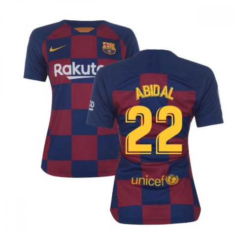 2019-2020 Barcelona Home Nike Ladies Shirt (ABIDAL 22)