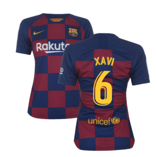 2019-2020 Barcelona Home Nike Ladies Shirt (XAVI 6)