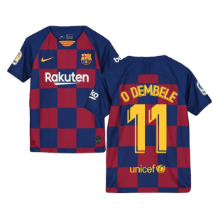 2019-2020 Barcelona Home Nike Shirt (Kids) (O DEMBELE 11)