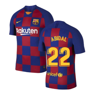 2019-2020 Barcelona Home Vapor Match Nike Shirt (Kids) (ABIDAL 22)