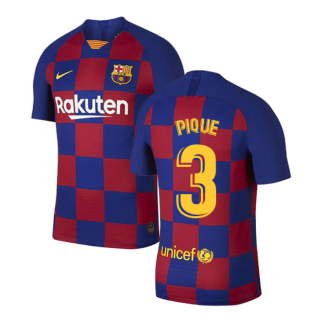2019-2020 Barcelona Home Vapor Match Nike Shirt (Kids) (PIQUE 3)