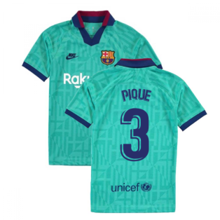 2019-2020 Barcelona Third Nike Shirt (Kids) (PIQUE 3)