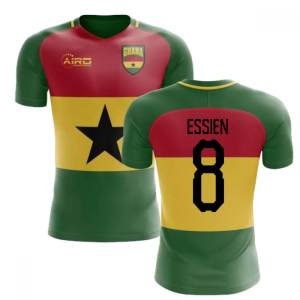 2023-2024 Ghana Flag Concept Football Shirt (Essien 8)