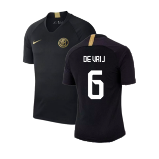 2019-2020 Inter Milan Training Shirt (Black) (De Vrij 6)