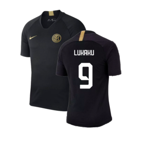 2019-2020 Inter Milan Training Shirt (Black) (Lukaku 9)