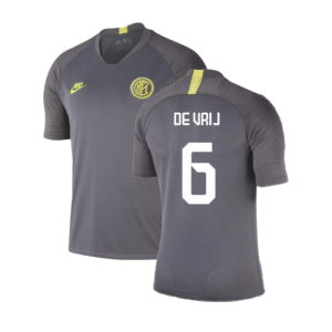 2019-2020 Inter Milan Training Shirt (Dark Grey) (De Vrij 6)