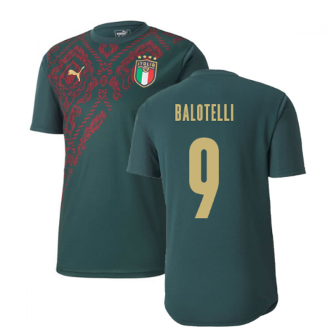 2019-2020 Italy Puma Stadium Jersey (Pine) (Balotelli 9)