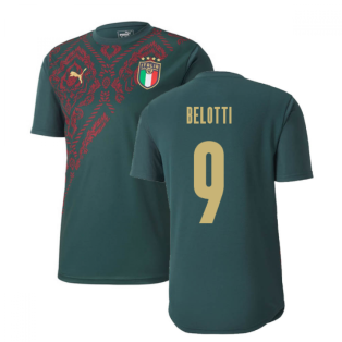 2019-2020 Italy Puma Stadium Jersey (Pine) (Belotti 9)