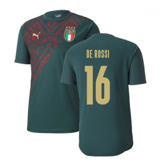 2019-2020 Italy Puma Stadium Jersey (Pine) (De Rossi 16)