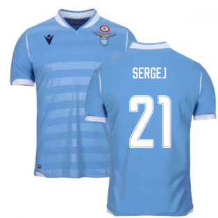 2019-2020 Lazio Authentic Home Match Shirt (SERGEJ 21)