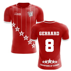 2025-2026 Liverpool 6 Time Champions Concept Football Shirt (Gerrard 8)